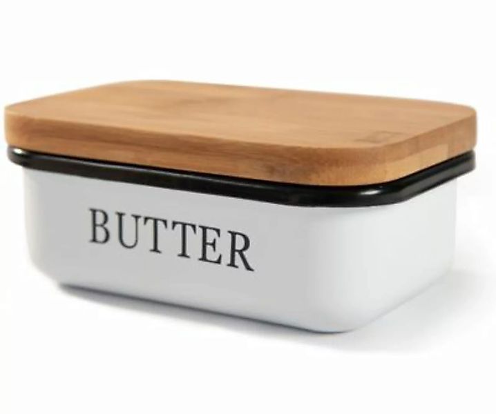 Zedelmaier Butterdose aus beschichteter Metallplatte mit holzdeckel 250 g B günstig online kaufen