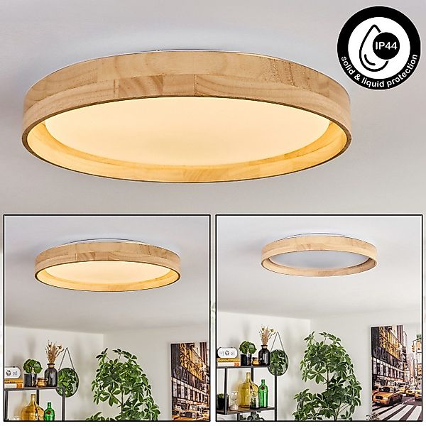 hofstein Deckenleuchte Deckenlampe aus Holz/Metall/Kunststoff in günstig online kaufen
