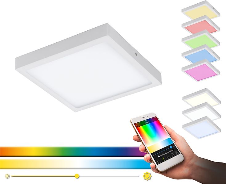 EGLO Aufbauleuchte FUEVA-C, Farbwechsel, Smart Home, günstig online kaufen