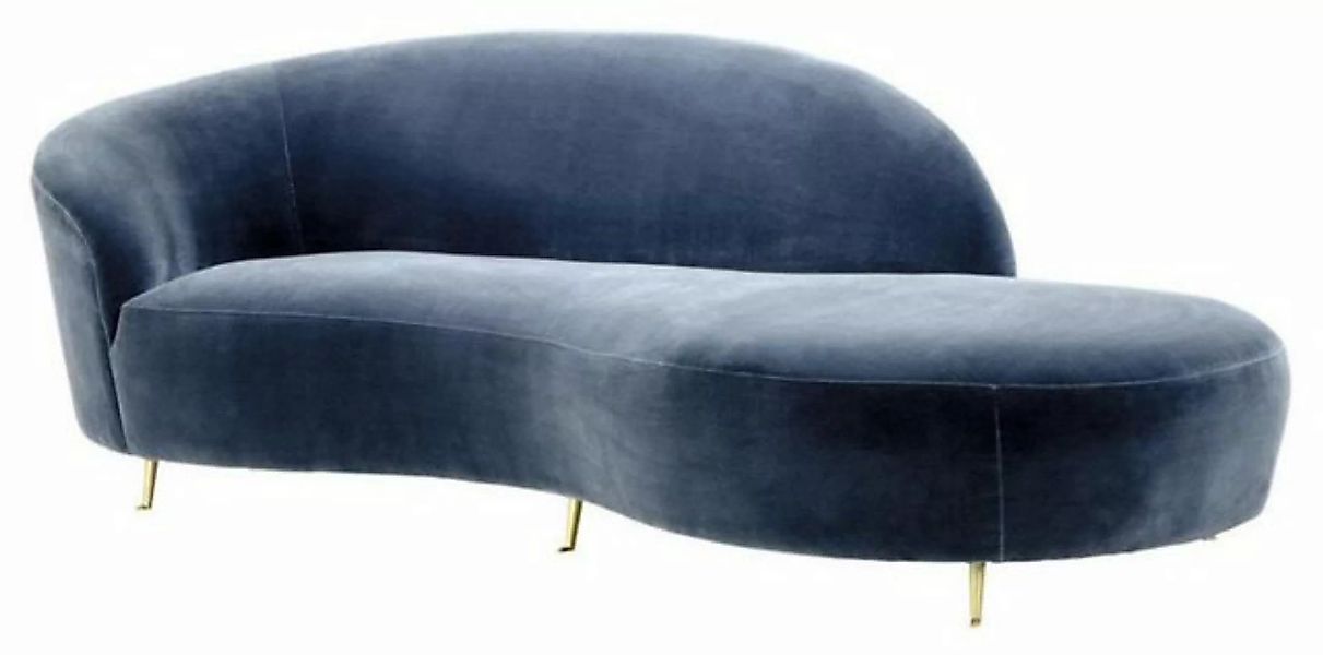 Casa Padrino Sofa Designer Sofa Blau 248 x 104 x H. 74 cm - Luxus Kollektio günstig online kaufen