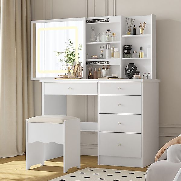FUFU&GAGA Schminktisch Hocker und Beleuchtung, Breite günstig online kaufen