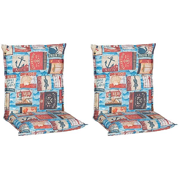Beo Sitzauflage Niedriglehner Togo 2er Set Maritim Hellblau günstig online kaufen