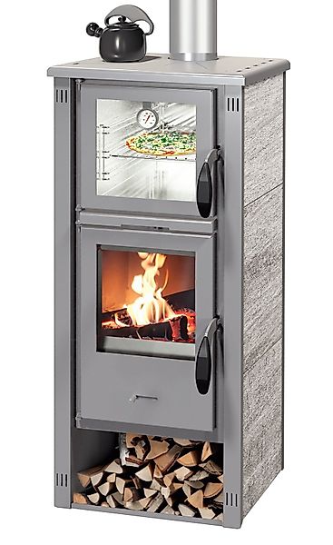 ECOfoxx Kaminofen mit Backfach Pella SG günstig online kaufen