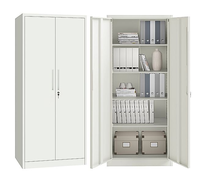 STEELSØN Aktenschrank Regulus aus Stahl, abschließbar (Weiß) Spindschrank m günstig online kaufen