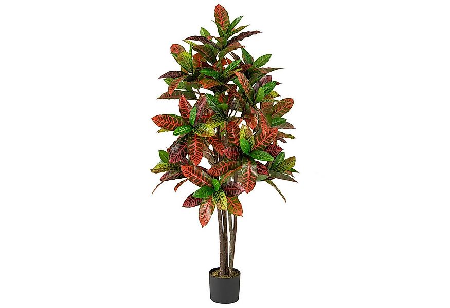 Kunstbaum Kroton, COSTWAY, Höhe 150 cm, Kunstpflanze 150cm, Künstliche Pfla günstig online kaufen