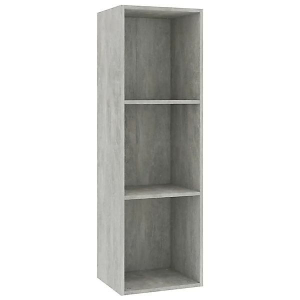vidaXL Bücherregal/TV-Schrank Betongrau 36x30x114 cm Holzwerkstoff 800139 günstig online kaufen