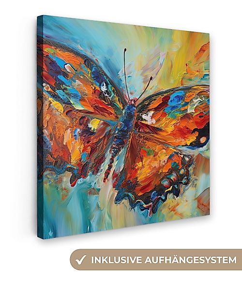 OneMillionCanvasses® Leinwandbild Schmetterling - Farben - günstig online kaufen