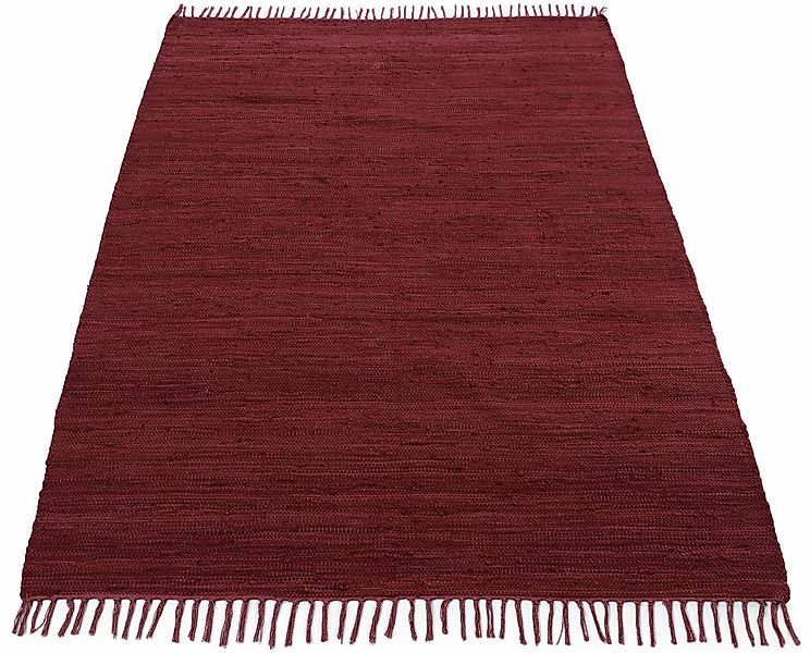 carpetfine Teppich "Kelim Chindi uni, auch als Läufer" rechteckig 5 mm Höhe günstig online kaufen