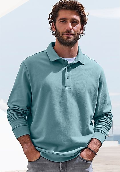 John Devin Sweatshirt, Langarm, Pullover mit Polokragen, Baumwolle günstig online kaufen