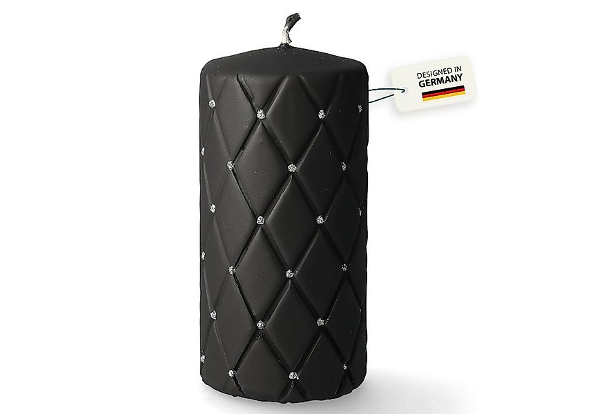 coco+cozy Stumpenkerze Tosca mit Diamant-Optik Ø 7cm x 14cm, 84 h Brenndaue günstig online kaufen