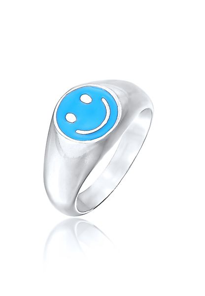 Kuzzoi Siegelring Herren Siegelring Smiling Emaille günstig online kaufen