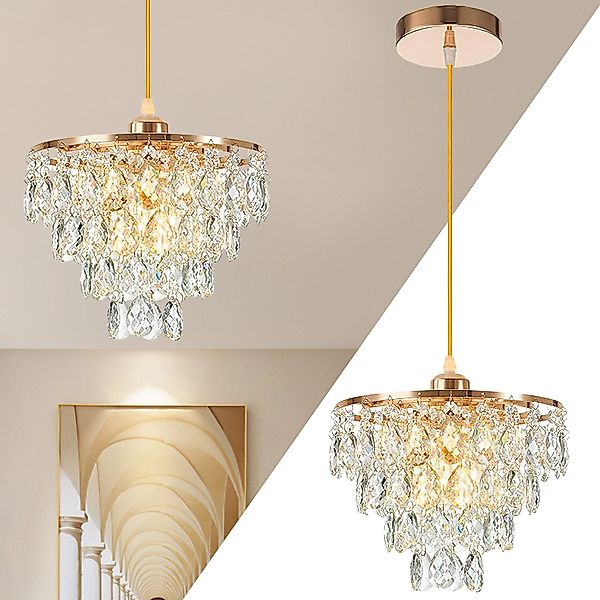 BlingBin LED Kronleuchter Kristall Deckenleuchte Gold günstig online kaufen