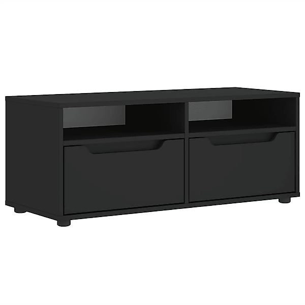 vidaXL TV-Schrank VISNES Schwarz 100x40x38 cm Holzwerkstoff 4108293 günstig online kaufen
