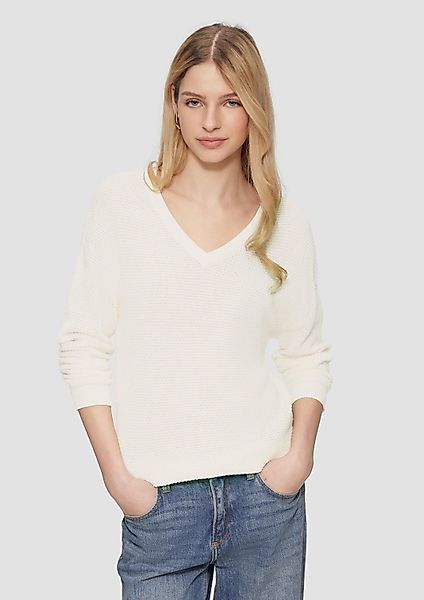 QS Longpullover Strickpullover Pullover mit Strukturmuster günstig online kaufen