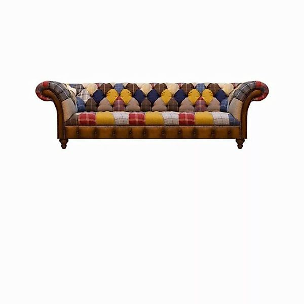 JVmoebel Chesterfield-Sofa Designer Mehrfarbig Sofa Dreisitze Couch Polster günstig online kaufen