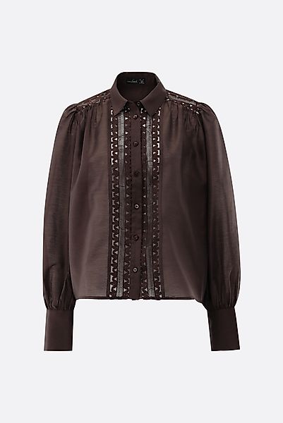 Hemdbluse mit Spitzeneinsätzen günstig online kaufen