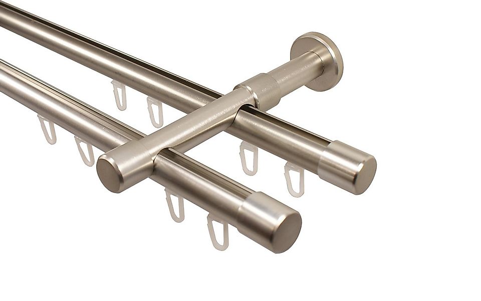 iso-design Gardinenstange Innenlauf 2-läufig Wandmontage 20 mm Farbe Edelst günstig online kaufen