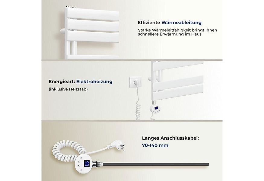 MEYKOERS Elektrischer Badheizkörper Elektro Handtuchtrockner Mit Thermostat günstig online kaufen