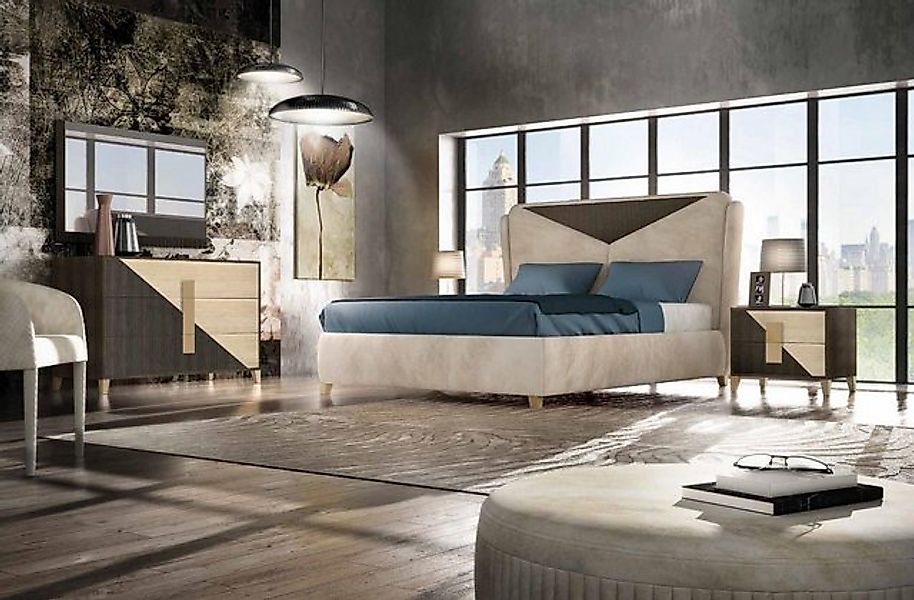 Xlmoebel Bett Holzrahmen in Beige für luxuriöse Doppelbetten - Bettenrahmen günstig online kaufen