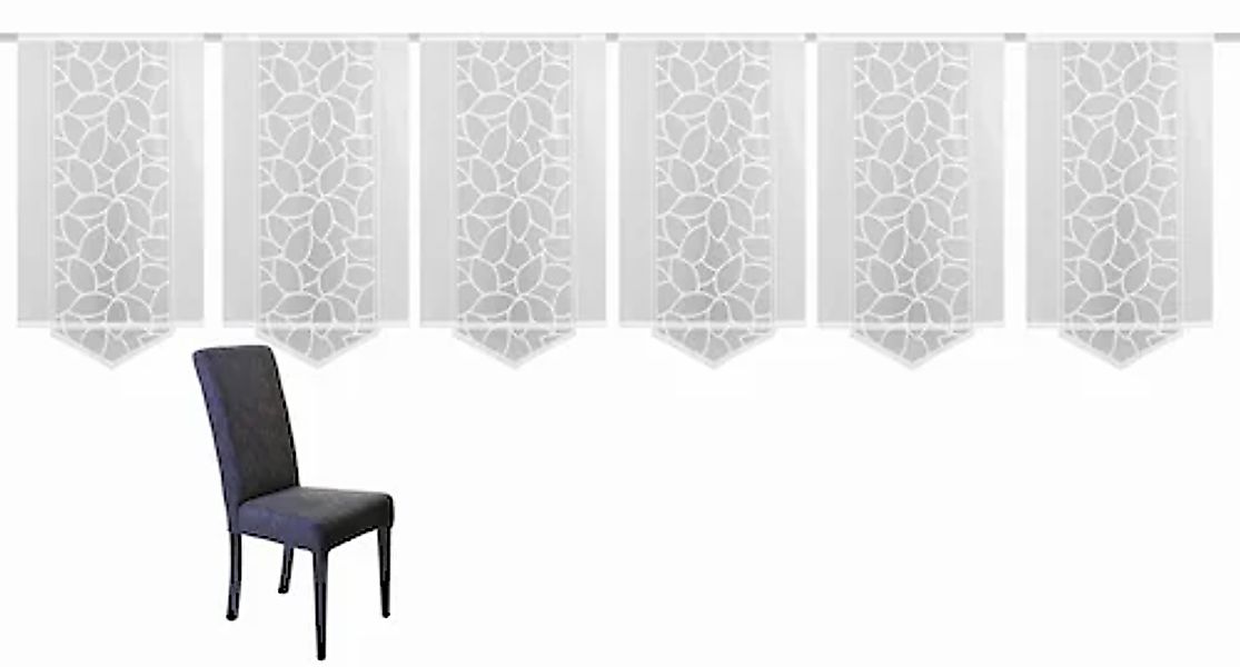HOME WOHNIDEEN Schiebegardine »JENNA«, (6 St.), Schiebevorhang Jacquard Set günstig online kaufen