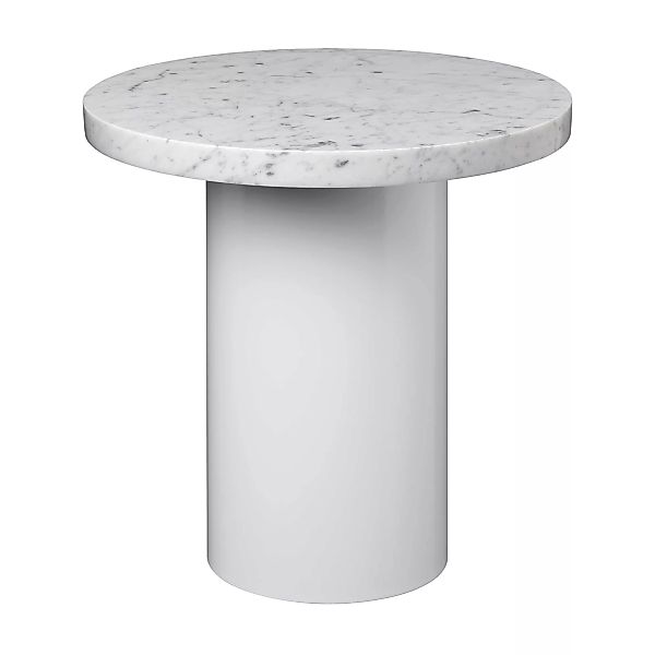 e15 - e15 CT09 Enoki Beistelltisch - weiß/Tischplatte Carrara Marmor/H:40cm günstig online kaufen