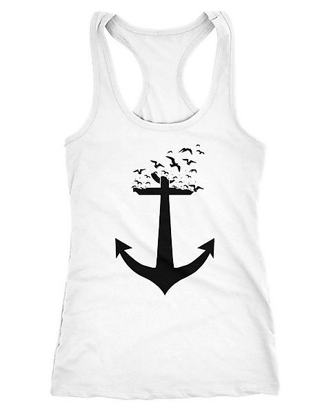 Neverless Tanktop Damen Tank-Top Anker Vögel Anchor Birds Racerback Neverle günstig online kaufen