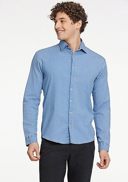 LINDBERGH Langarmhemd mit Logostickerei unten links günstig online kaufen