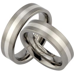 Trauringe123 Trauring Titan & Silber Hochzeitsringe günstig online kaufen