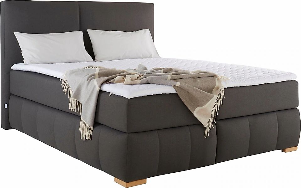Home affaire Boxspringbett "Wehma" inkl. Topper in 3 verschiedenen Matratze günstig online kaufen