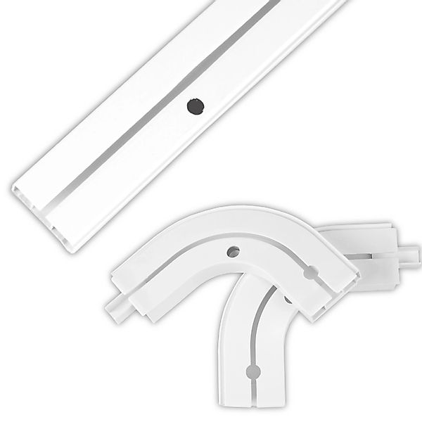 Bestlivings Innenlaufschiene für Gardinen 90 cm bis 480 cm, Komplettset, 1- günstig online kaufen