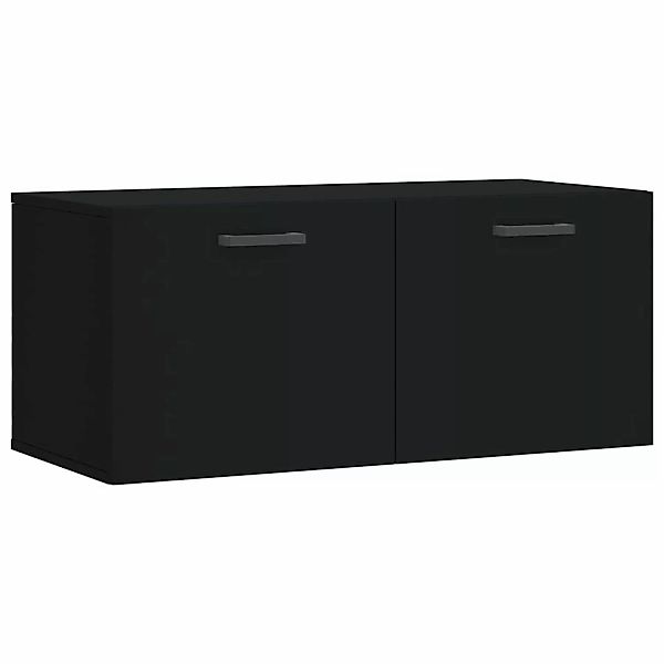 vidaXL Hängeschrank Wandschrank Schwarz 80x36,5x35 cm günstig online kaufen