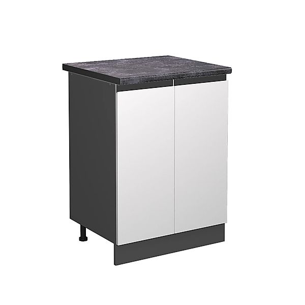 Vicco Küchenunterschrank R-Line Küchenkommode Weiß/Anthrazit 60 cm AP Anthr günstig online kaufen