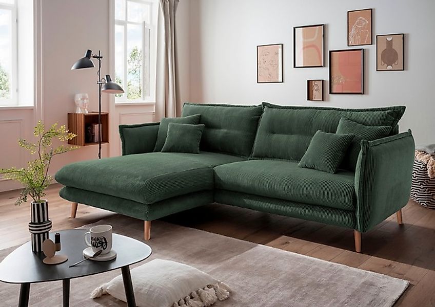 INOSIGN Ecksofa »Lazio modern und bequem, schmale Armlehnen, tolle Detailve günstig online kaufen