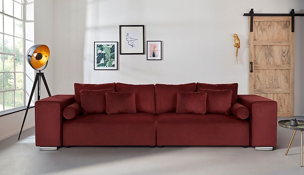 INOSIGN Big-Sofa "Aliya", incl. Bettfunktion und Bettkasten, Breite 290 cm, günstig online kaufen