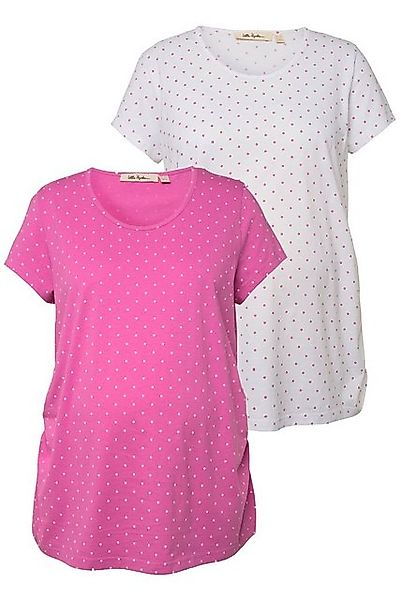 Ulla Popken T-Shirt Bellieva-T-Shirts 2er-Pack Kurzarm seitl. Raffung (2-tl günstig online kaufen