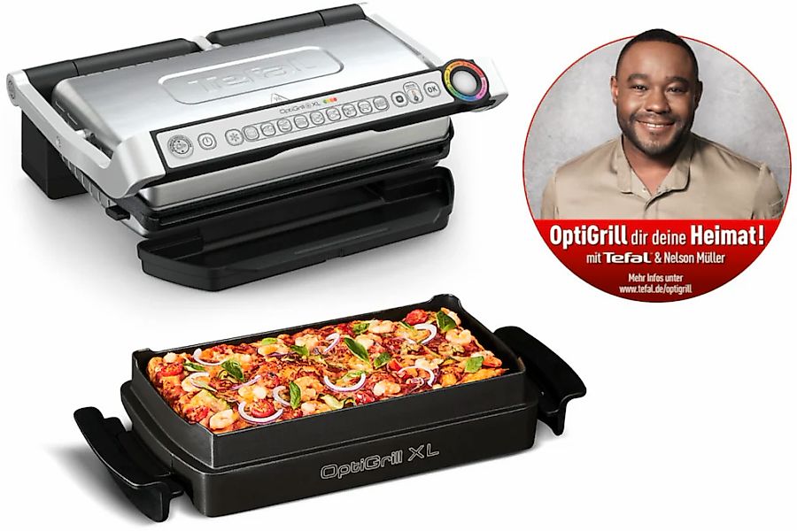 Tefal Kontaktgrill "OptiGrill+ XL inkl. Backschale, manueller Modus mit 4 T günstig online kaufen