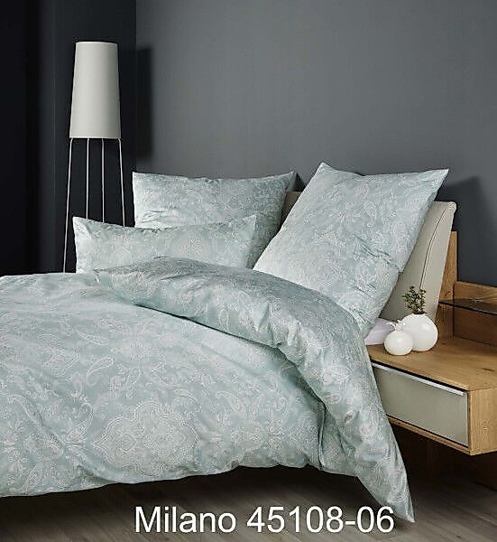 Janine Janine Mako-Satin Bettwäsche MILANO 45108 grün türkis Größe:  155x20 günstig online kaufen