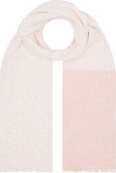 Calvin Klein Schal MONOGRAM COTTON GAUZE STOLE, mit Logomuster günstig online kaufen
