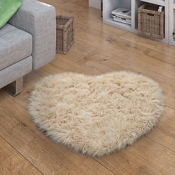 Paco Home Fellteppich Playa 960, herzförmig, günstig online kaufen