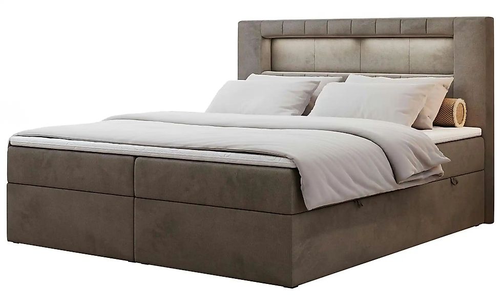 Boxbett mit Bettkasten Gold 5 ¦ braun ¦ Maße (cm): H: 103 Betten > Komfortb günstig online kaufen