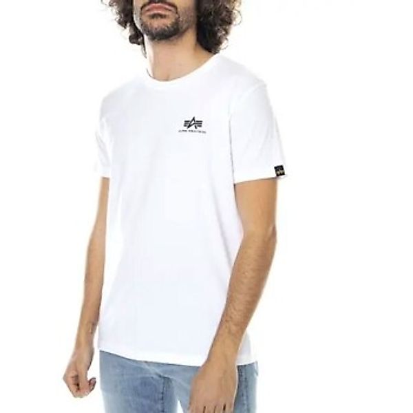 Alpha Industries  T-Shirts & Poloshirts Basic T-Shirt Kleines weies Logo günstig online kaufen