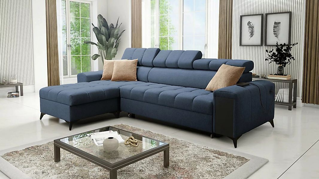 Kaiser Möbel Ecksofa Elegantes Ecksofa,Schlaffunktion GRECO I MAXI Avra Bla günstig online kaufen