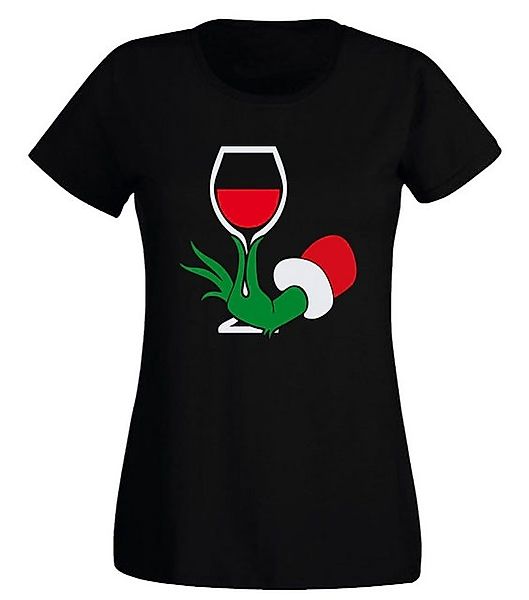 G-graphics T-Shirt Damen T-Shirt - Wein-Grinch Slim-fit-Shirt, mit Frontpri günstig online kaufen