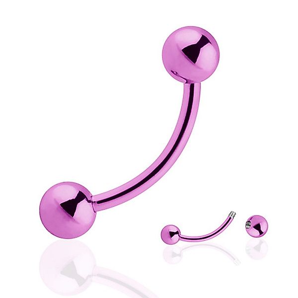 Taffstyle Augenbrauenpiercing Augenbrauenpiercing Piercing Banane Lila günstig online kaufen