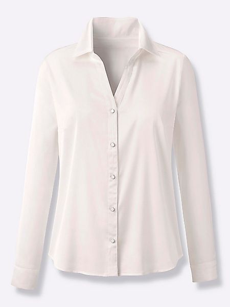 creation L Klassische Bluse Satin-Bluse Langarm günstig online kaufen