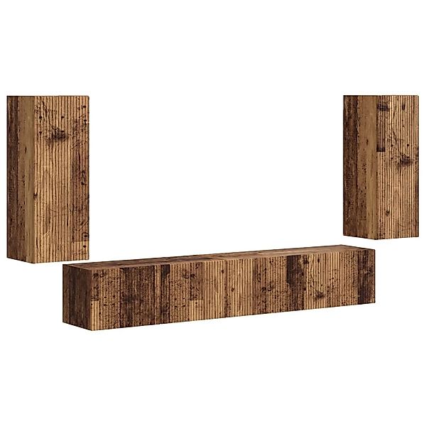 vidaXL TV-Schrankset 4 Stk Altholz Holzwerkstoff 3409166 günstig online kaufen