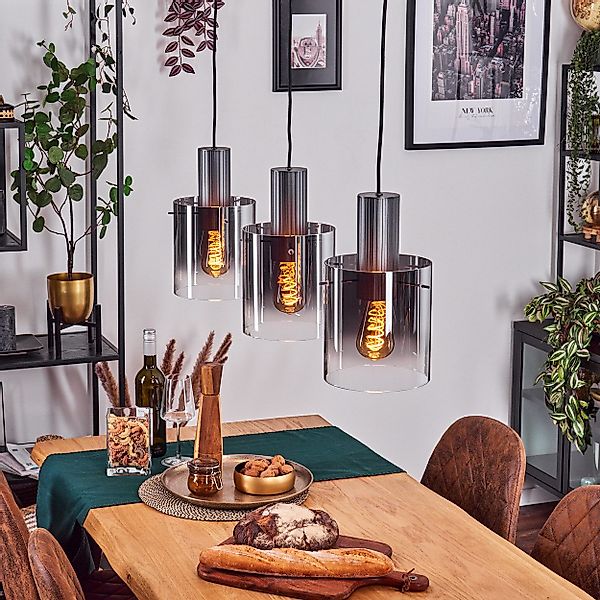 hofstein Hängeleuchte Hängelampe aus Metall/Glas in günstig online kaufen