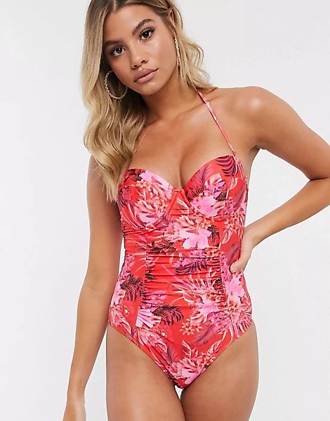 Lipsy – Badeanzug mit Blumenmuster-Mehrfarbig günstig online kaufen