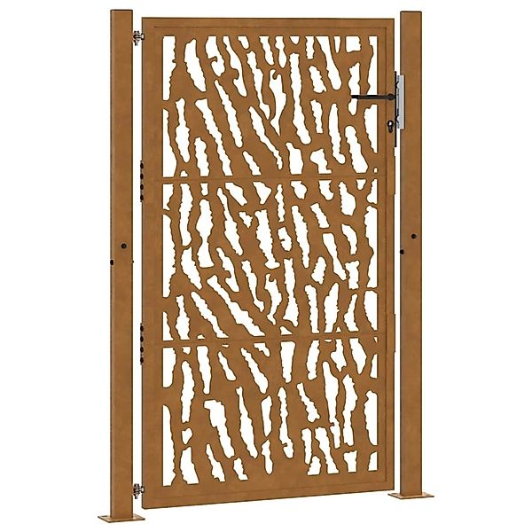 vidaXL Gartentor 105 x 155 cm Verwitterungsstahl Trace-Design 4100986 günstig online kaufen