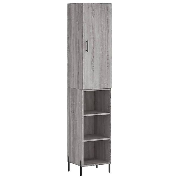 vidaXL Highboard Grau Sonoma 34,5x34x180 cm Holzwerkstoff 3198991 günstig online kaufen